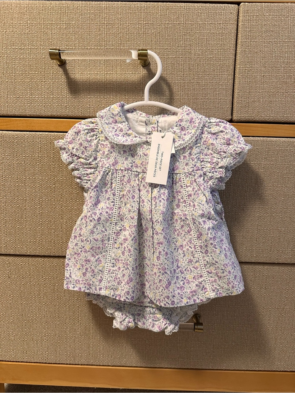 Janie and Jack Baby Ditsy Floral Matching Set 3-6 months